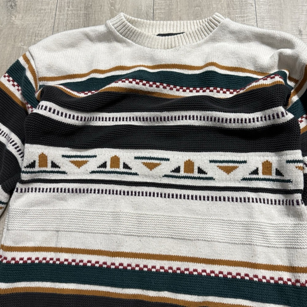 Vintage 90s Avalanche Knit Sweater Women Made In USA White Size Small - Picture 8 of 8